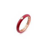 Silver Joy Ring, Rose Gold Plating, Natural White Topaz + Give Love Gift